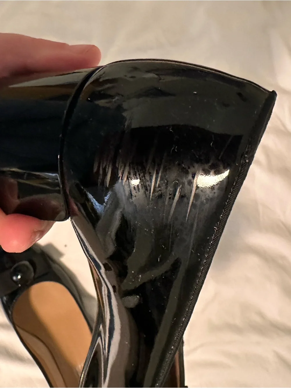 Size 10 Salvatore Ferragamo Black Patent Leather Bow Round-Toe Flats VGUC